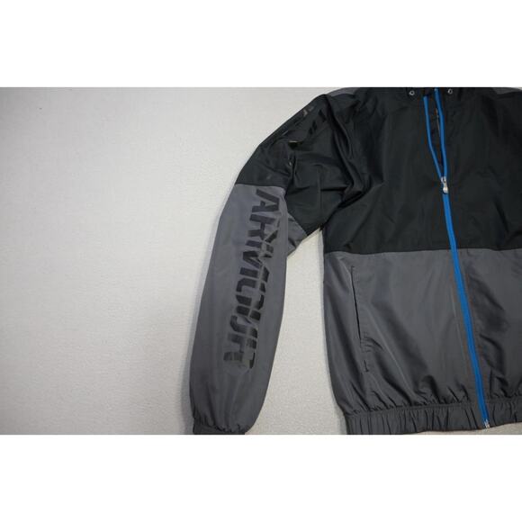 Under Armour Track Jacket Hoodie Lined Full Zip Black Athletic Mens Size Medium - Picture 6 of 11